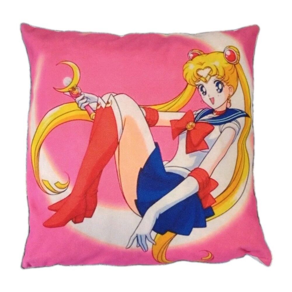 Sailor Moon Polyester Pillow Pink Colorful Anime